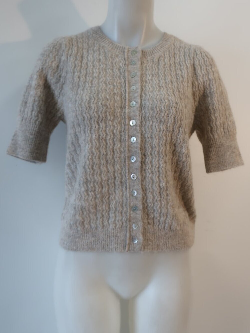 NWT Womens La Vie x Rebecca Taylor Beige (Item-8) Wool Alpaca Blend Cardigan XS